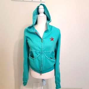 PEOPLES LIBERATION  HOODED ZIPPERED JACKET